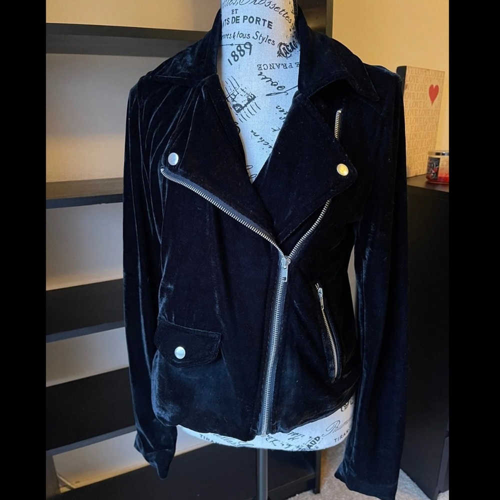 Velvet Moto Jacket